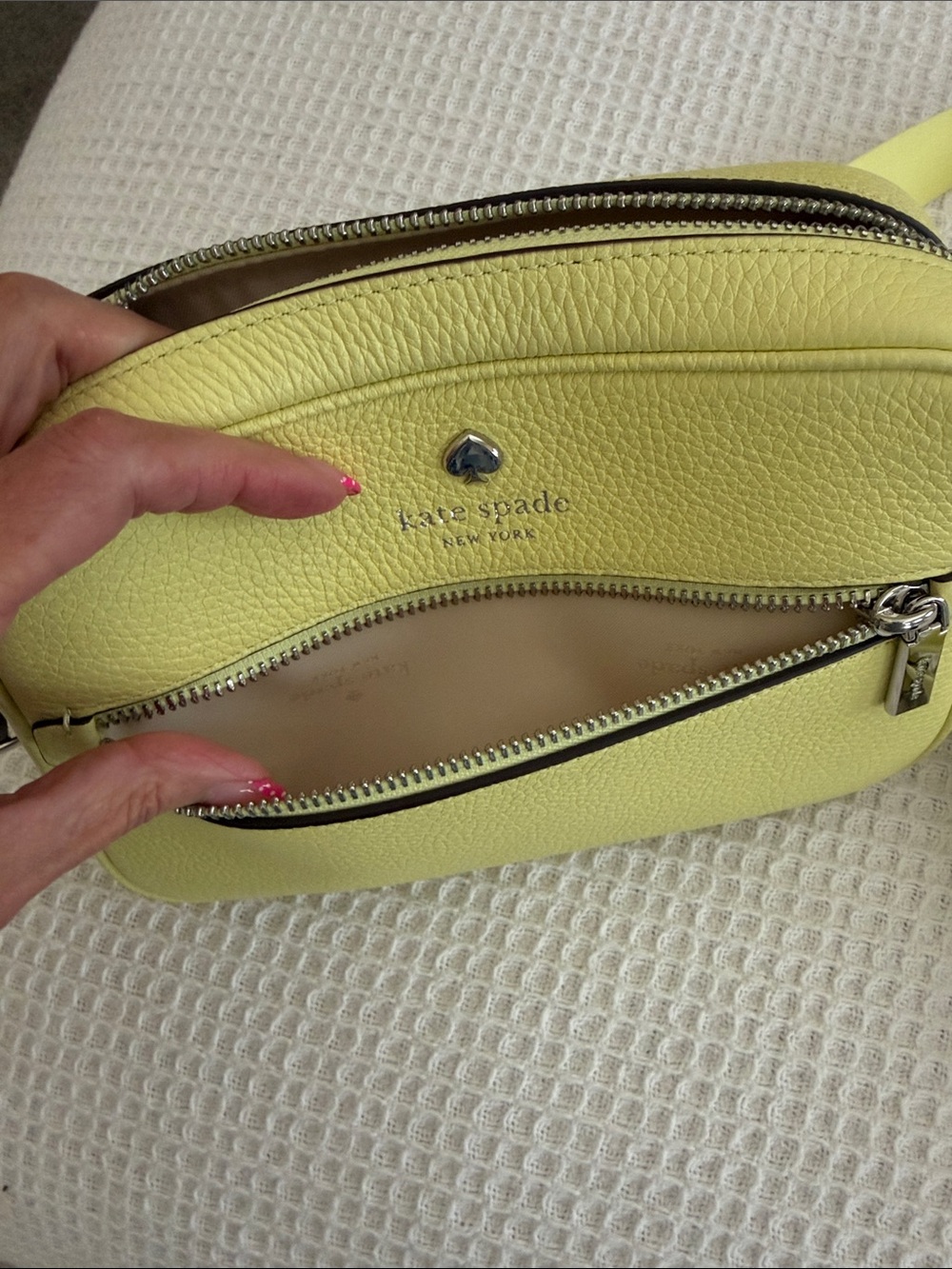 kate spade Tennis Ball green Crossbody with Matching detachable Coin Pouch - Picture 8 of 13